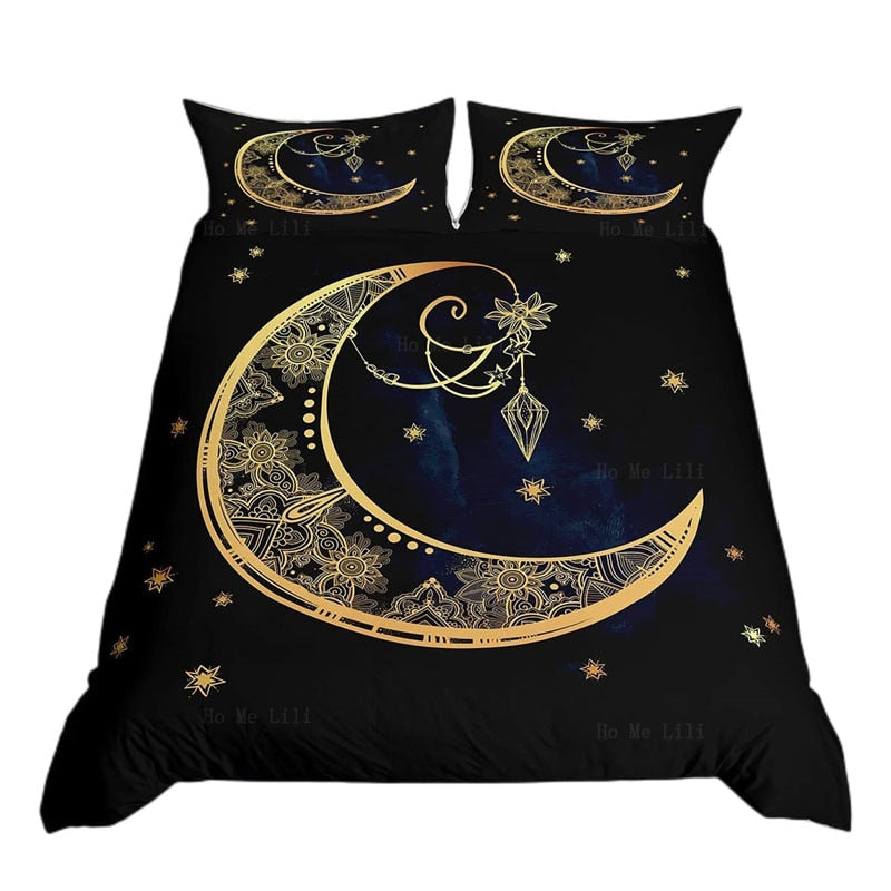 Witchy Moon Star Bedding Set