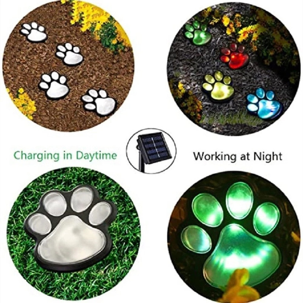 LED Solar PAW Garden Light