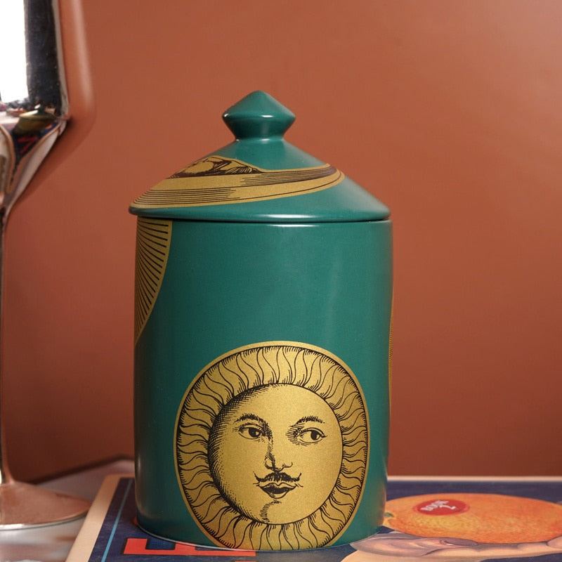 Sun & Moon Golden Sun Candle Holder