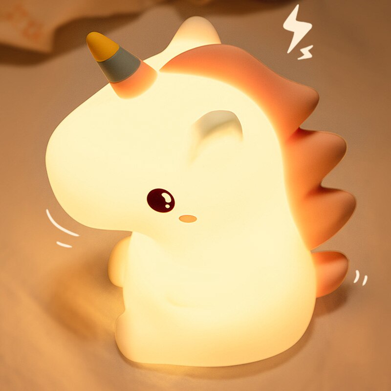 Cute Silicone Dinosaur Night Lamp
