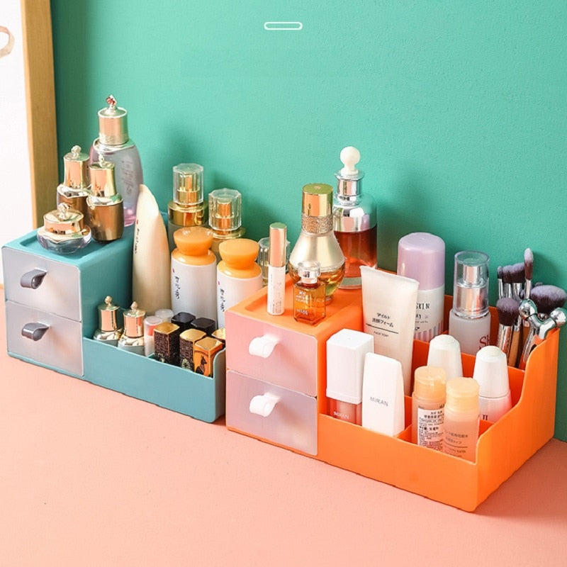 Pastel Table Makeup Organizer