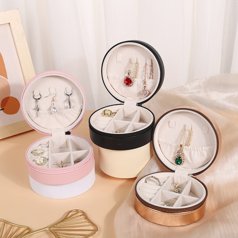 Round Preppy Jewelry Box
