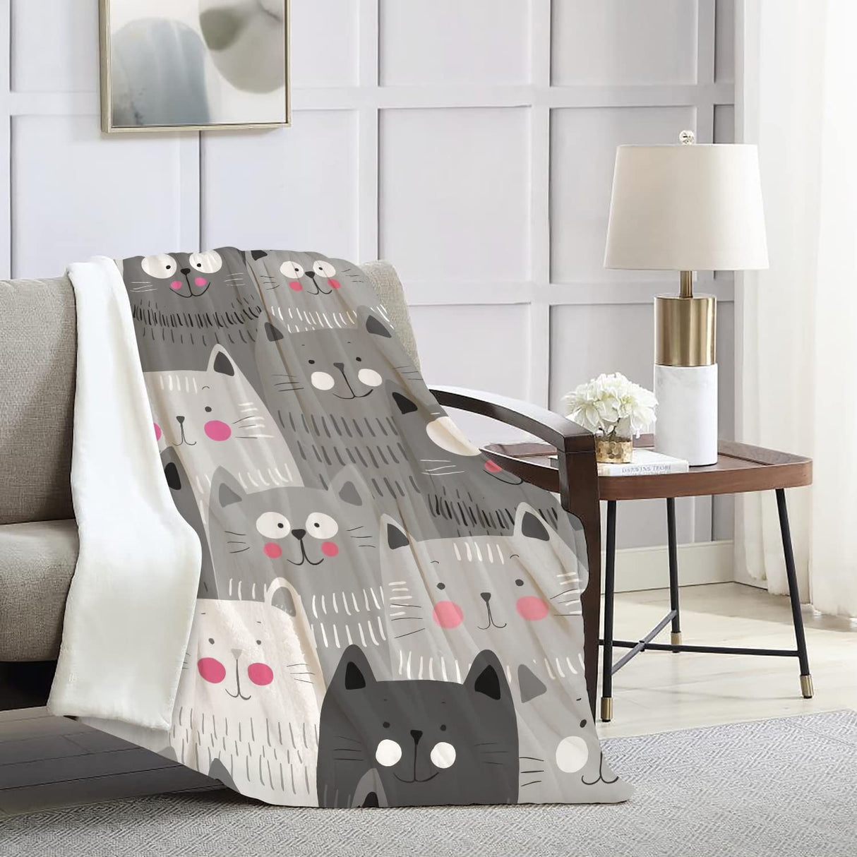 Cute Cat Soft Fleece Blanket