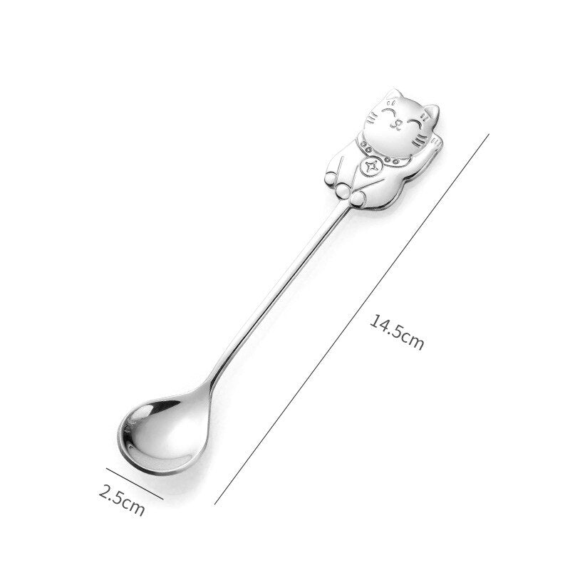 Cartoon Lucky Cat Tea Spoon