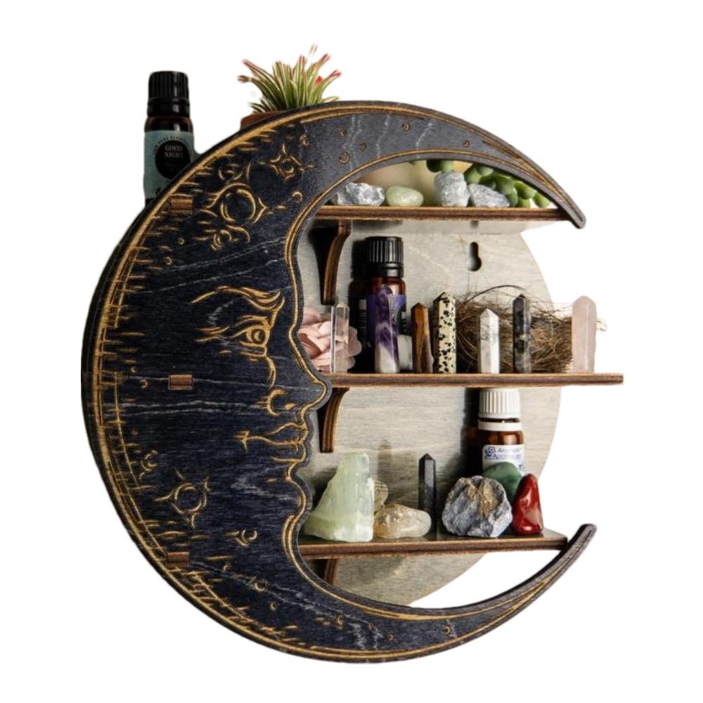 Witch Moon Face Wall Hanging Shelf