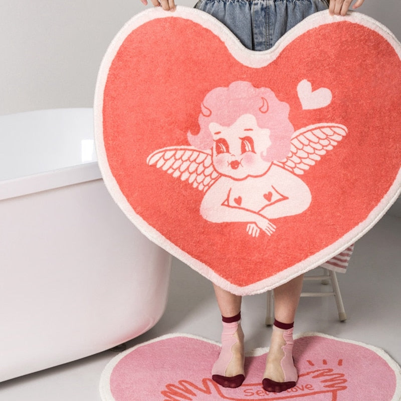 Y2K Home Party Heart Rug