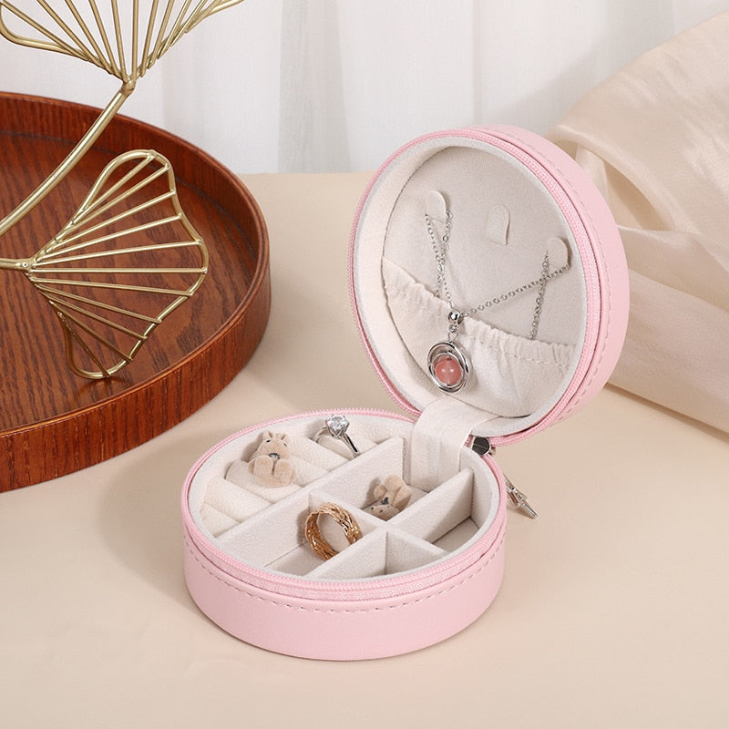 Round Preppy Jewelry Box