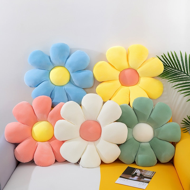 Colorful Daisy Pillow