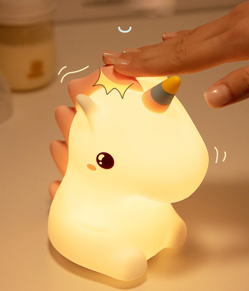 Cute Silicone Dinosaur Night Lamp