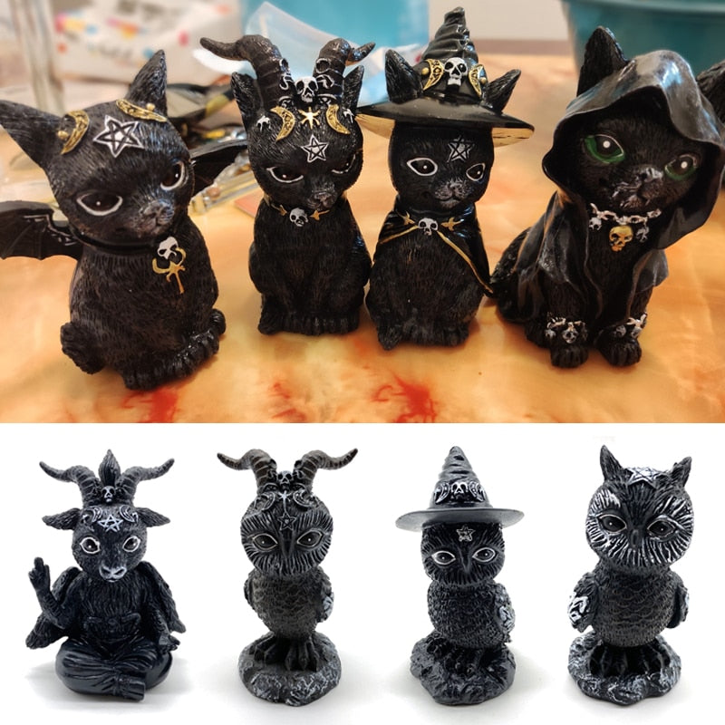 Witch Cute Animals Figurines