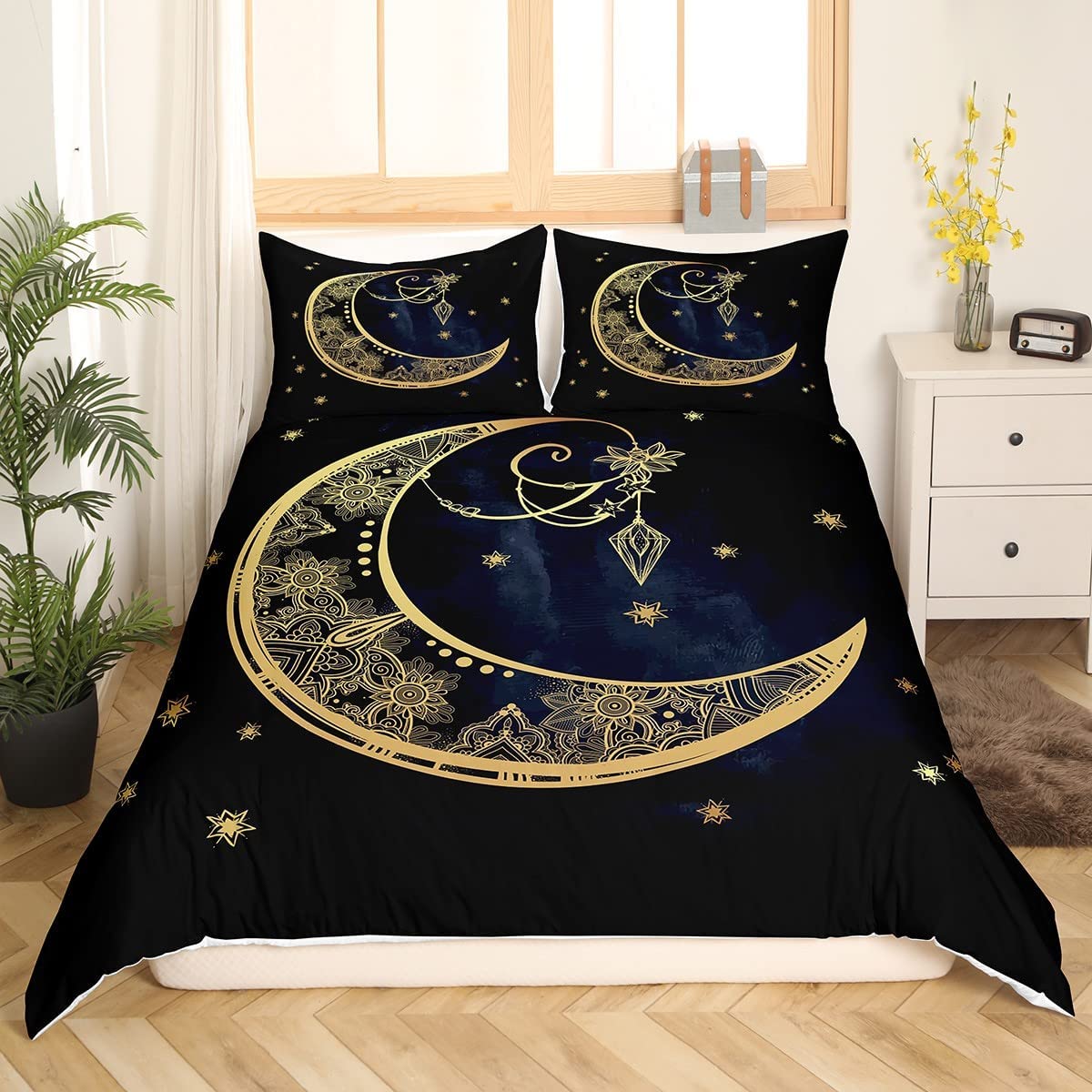 Witchy Moon Star Bedding Set