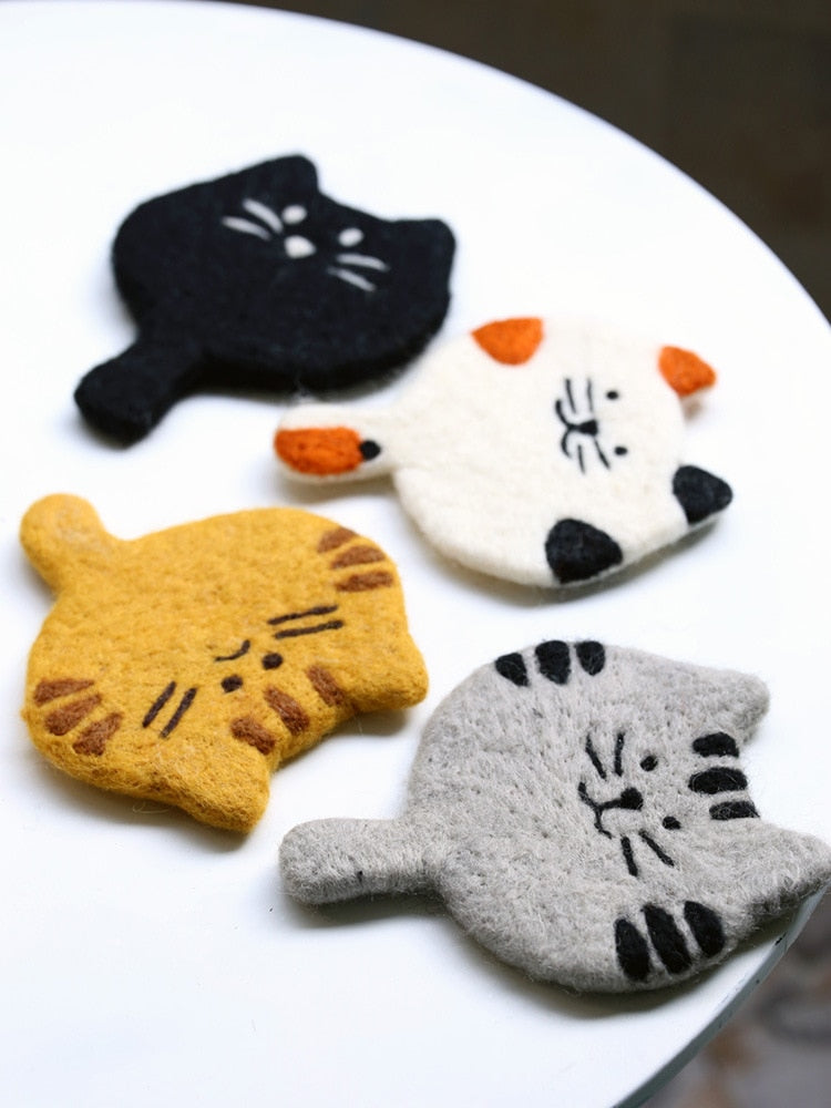 Cute Cat Wool Felt Placemat