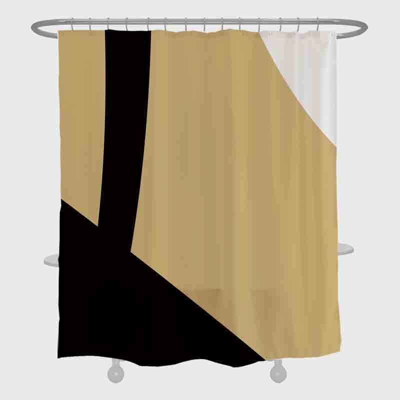 Feblilac Abstract  Yellow Leaves Shower Curtain with Hooks, Floral Bathroom Curtains with Ring, Unique Bathroom décor, Boho Shower Curtain, Customized Bathroom Curtains, Extra Long Shower Curtain