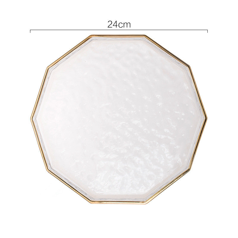 Irregular Gold Glass Tray