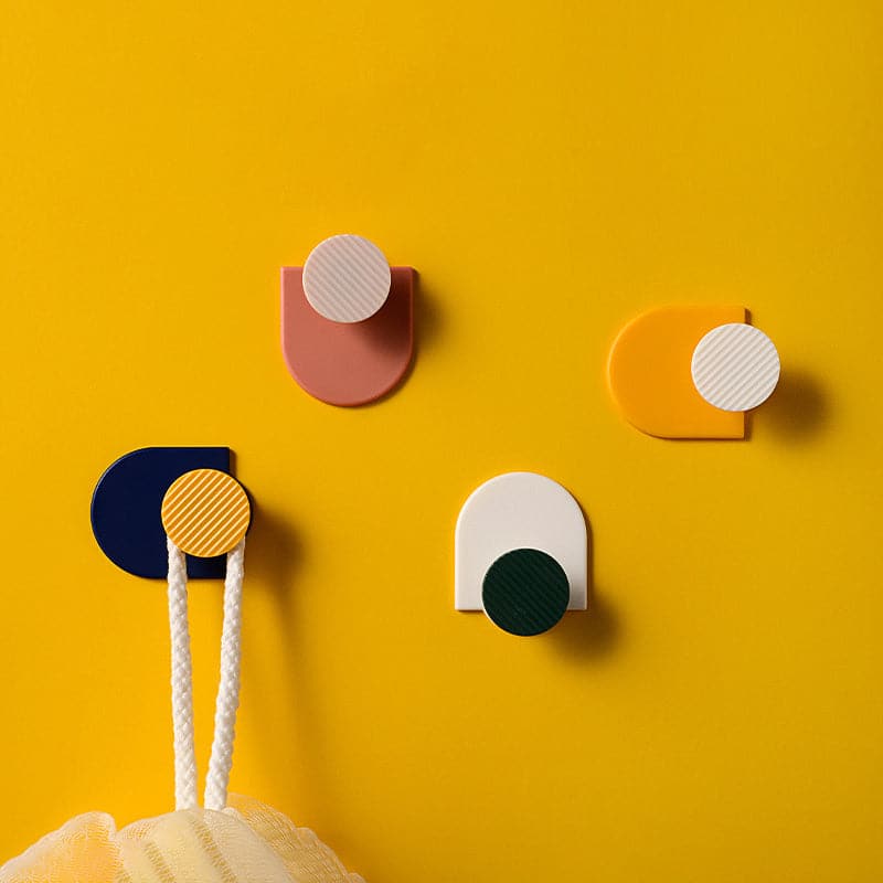 Geometric Adhesive Wall Hooks