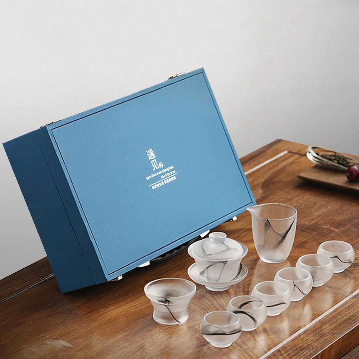 9 Pieces Transparent Frosted Kung Fu Tea Set