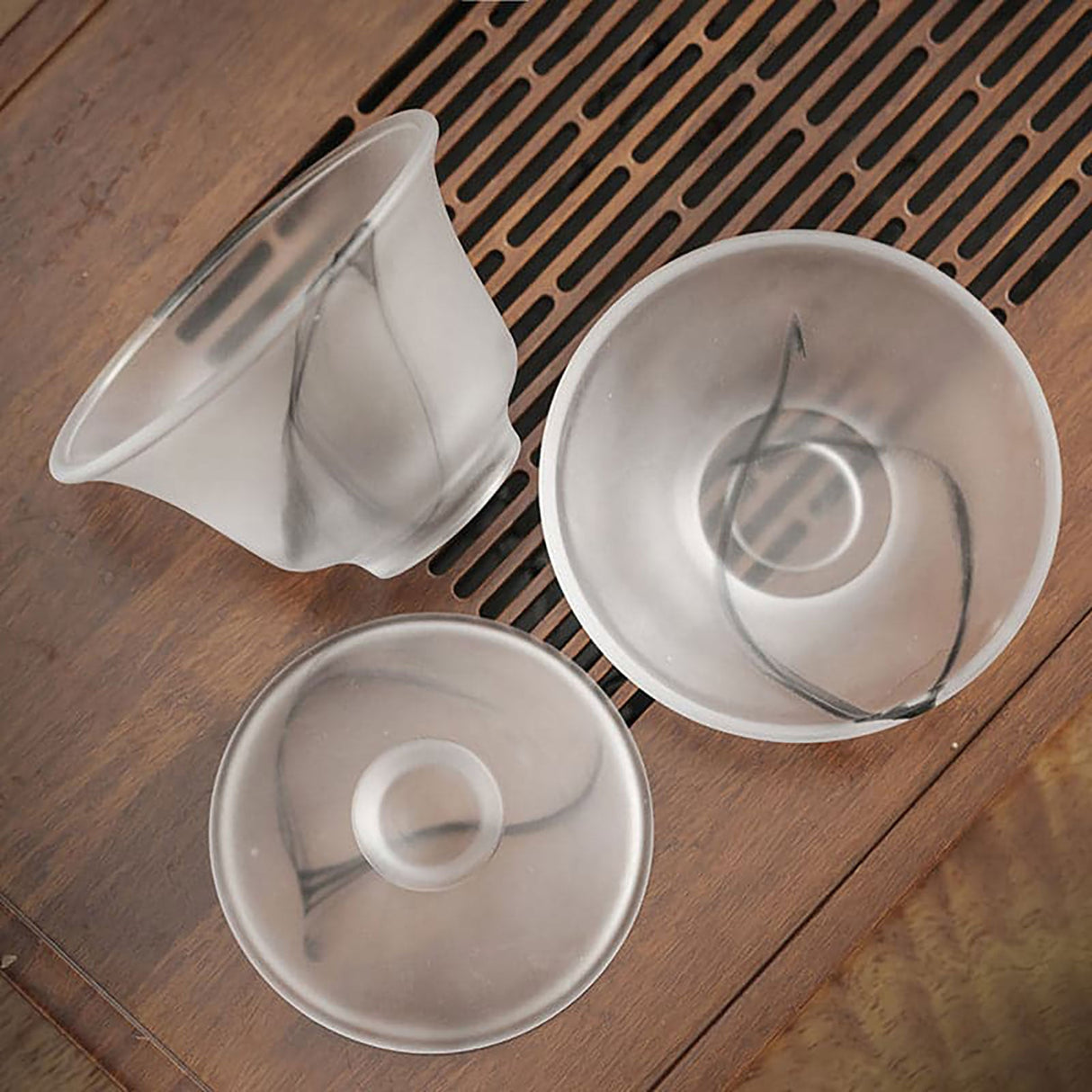 9 Pieces Transparent Frosted Kung Fu Tea Set
