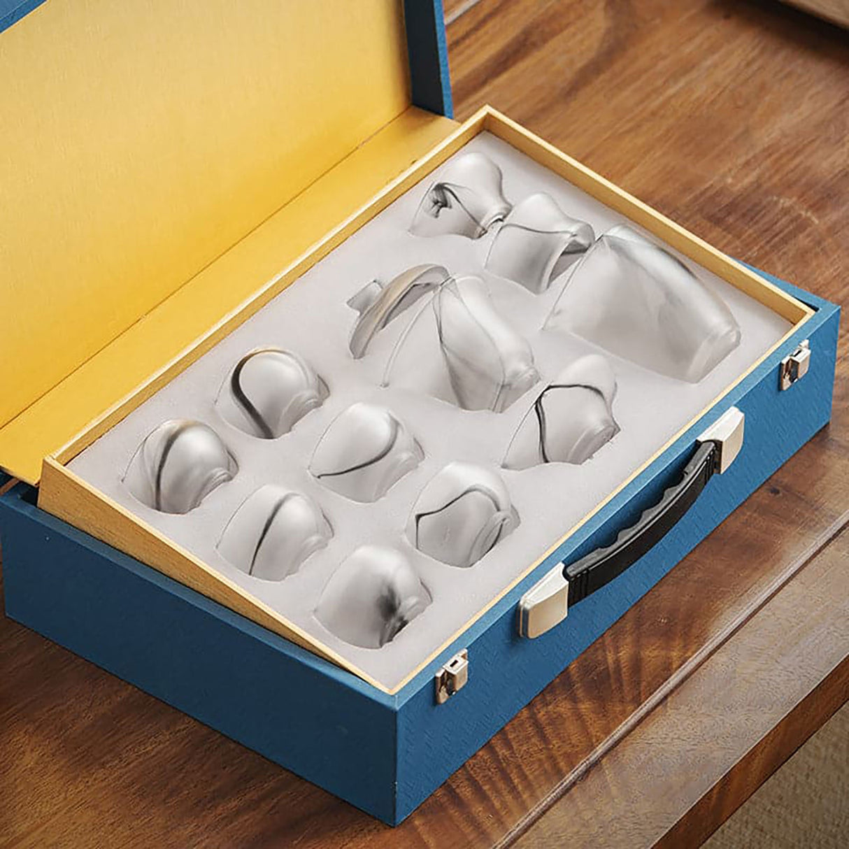 9 Pieces Transparent Frosted Kung Fu Tea Set