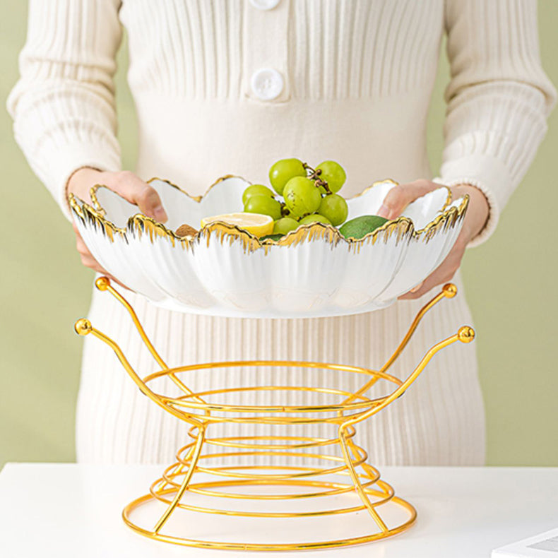 Large Fruit Bowl with Stand