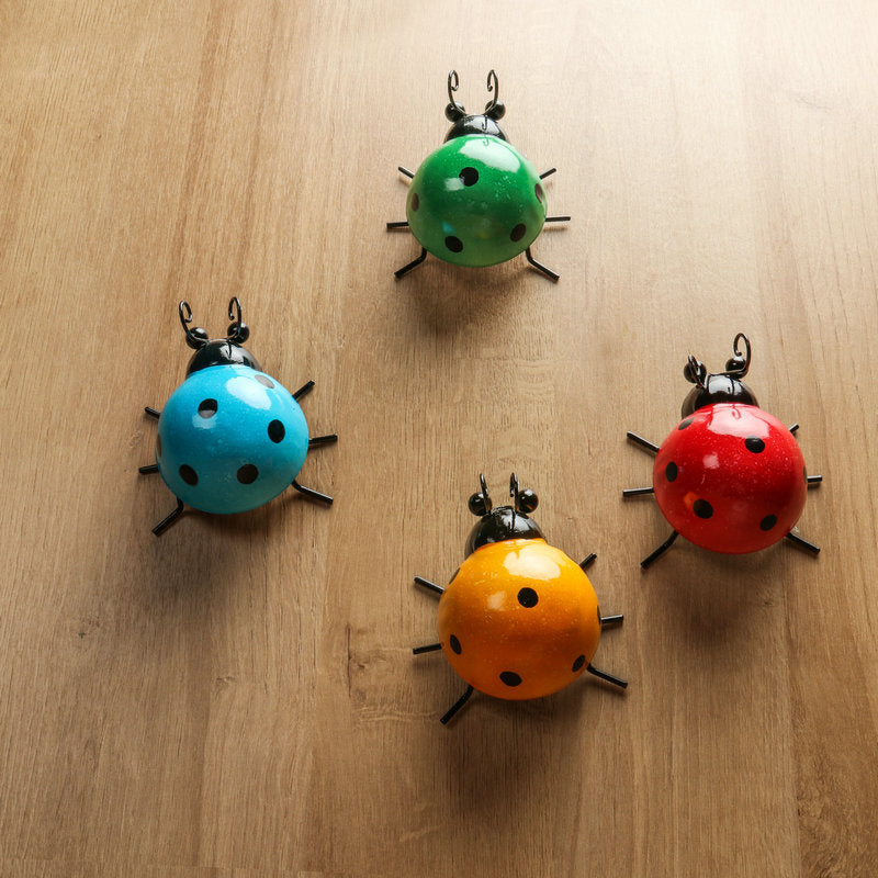 Metal Ladybugs Wall Art