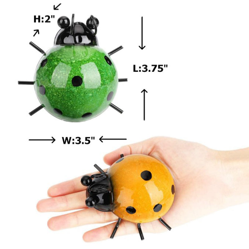 Metal Ladybugs Wall Art
