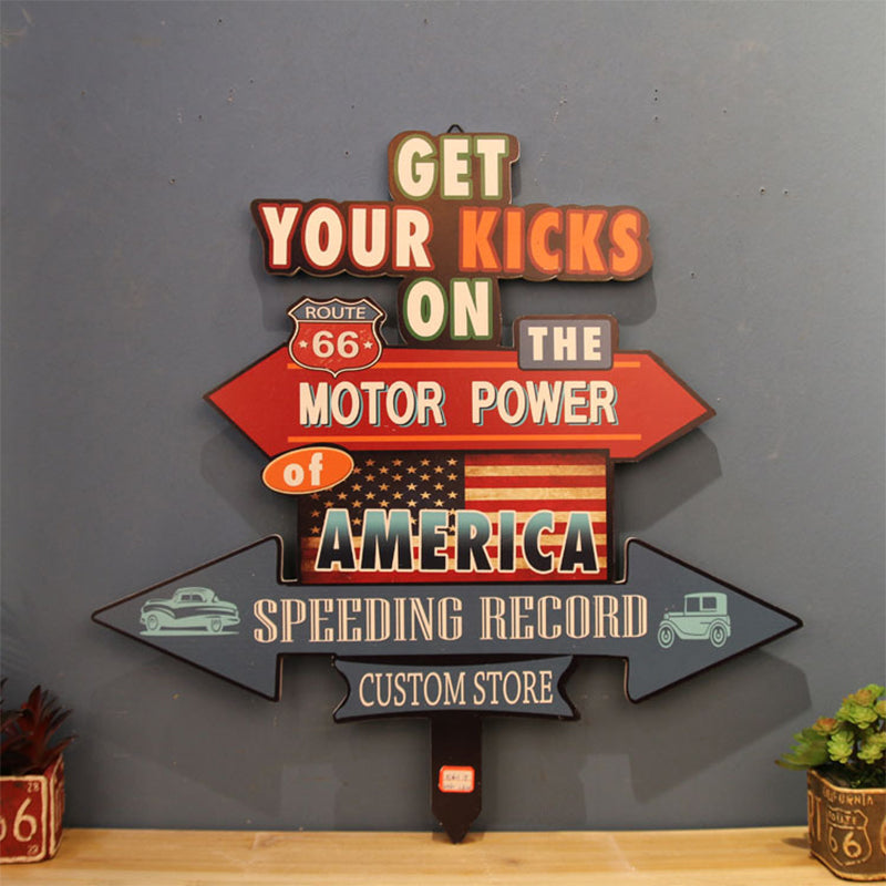American Road Arrow Sign Wall Decor