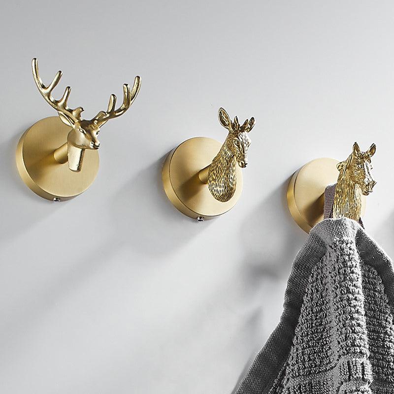 Nordic Golden Animal Wall Hook