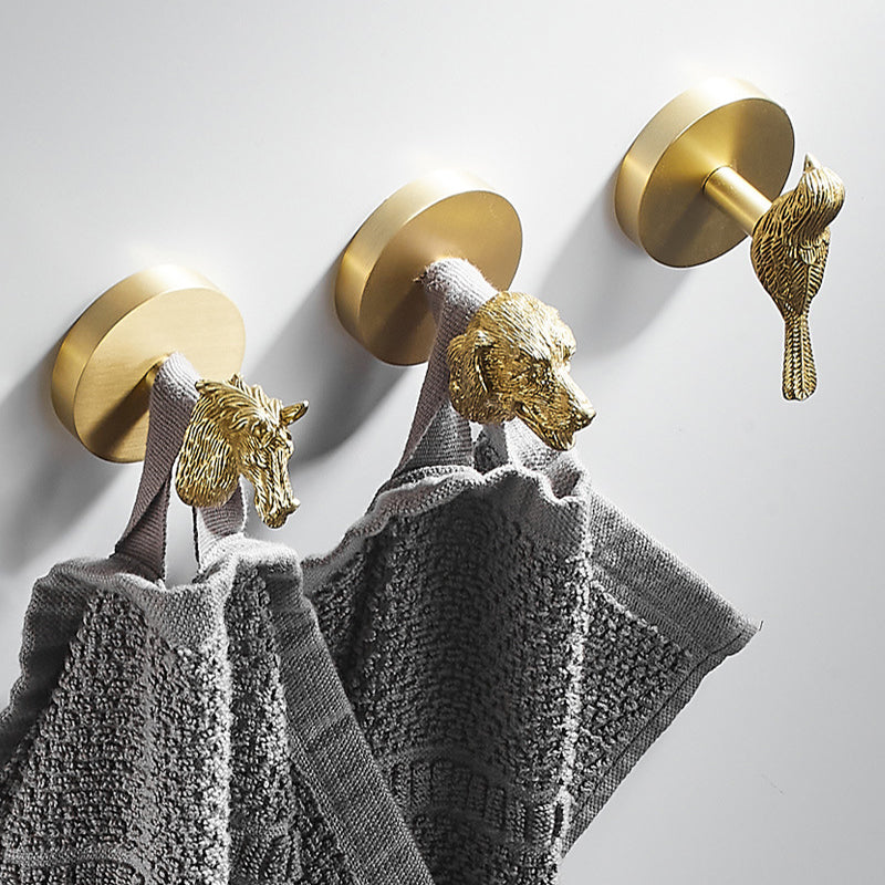 Nordic Golden Animal Wall Hook
