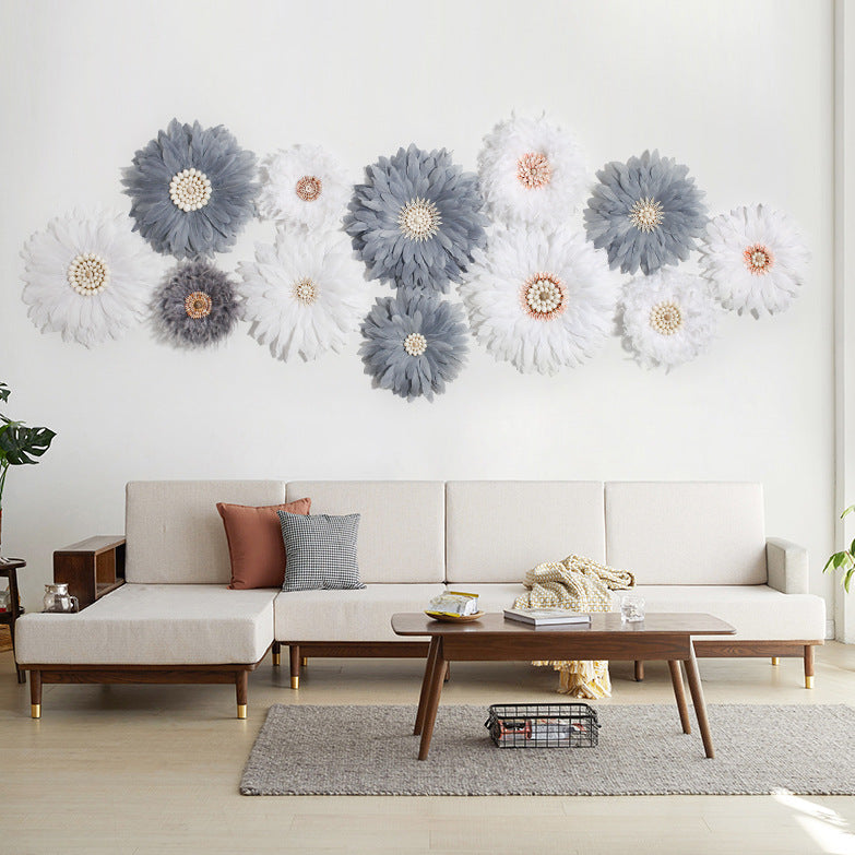 Feather Floral Wall Decor