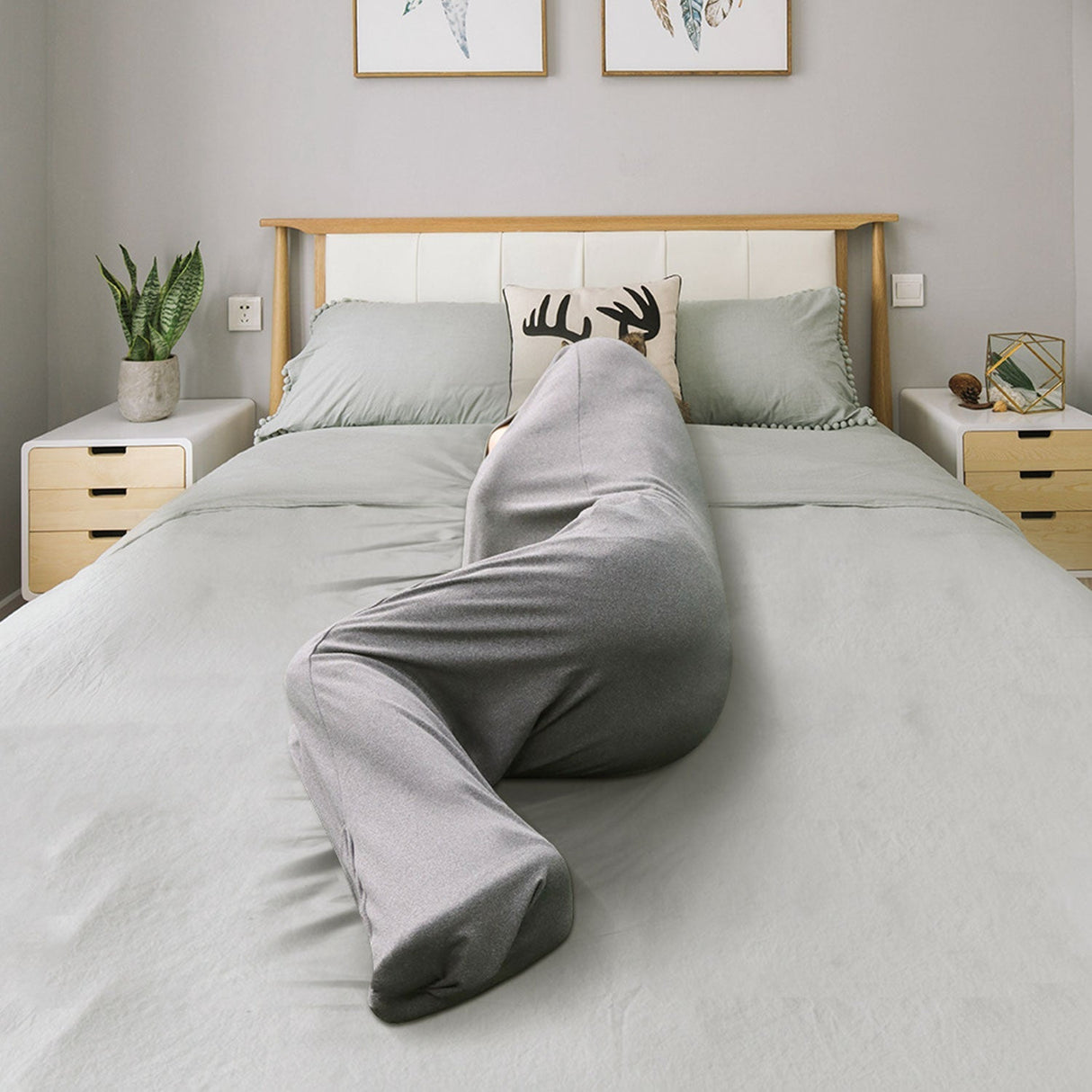 Grey Sleeping Wearable Blanket