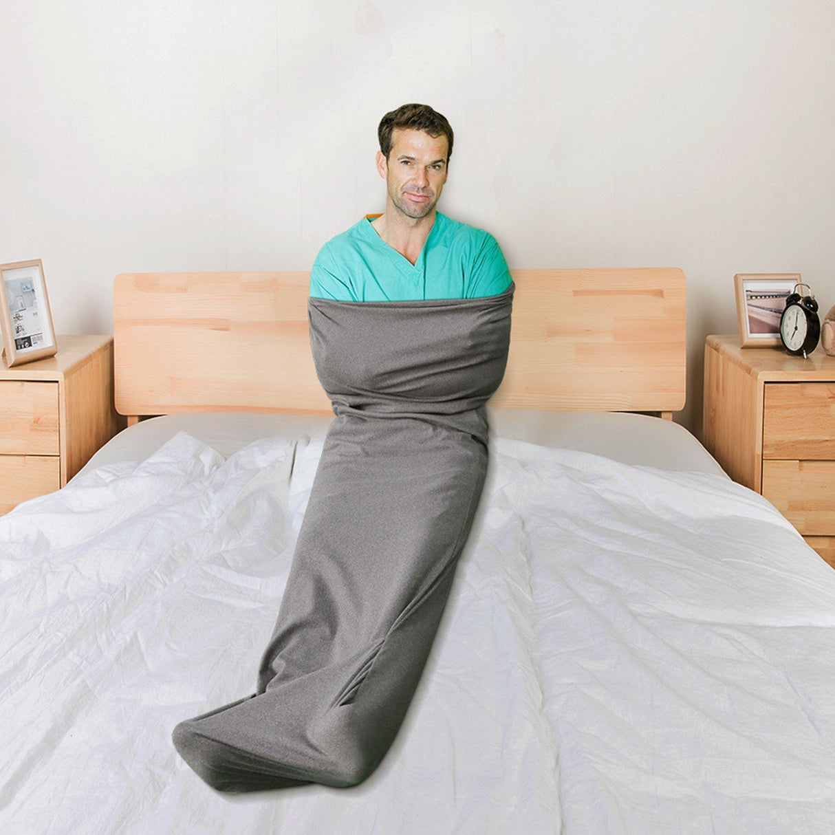 Grey Sleeping Wearable Blanket