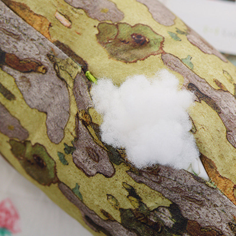 Annual Ring Tree Trunk Pillow Cushion