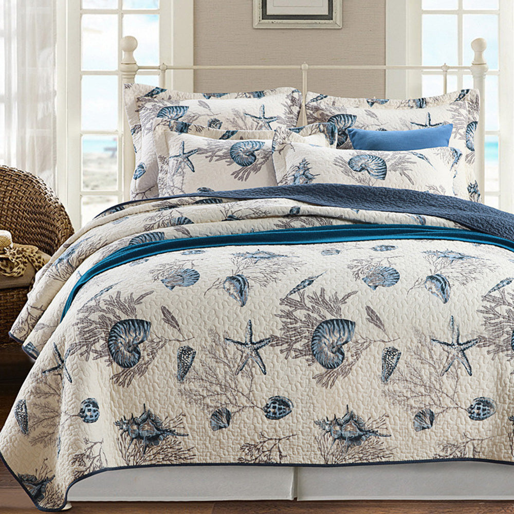 Simple Undersea Cotton Bedding Set