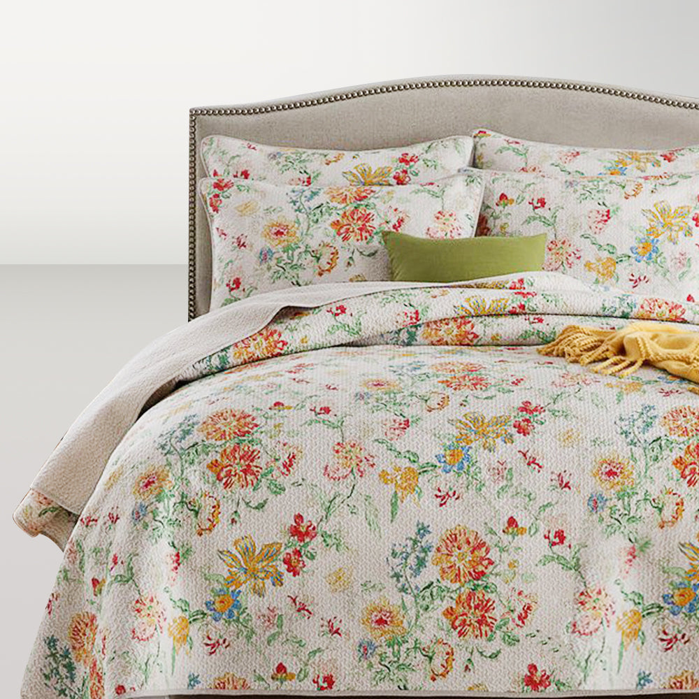 Multicolor Floral Vintage Bedding Set