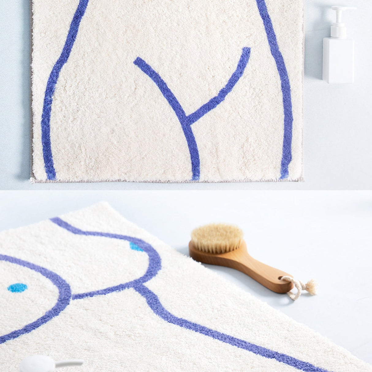 Naked Lady Fluffy Tufted Rug