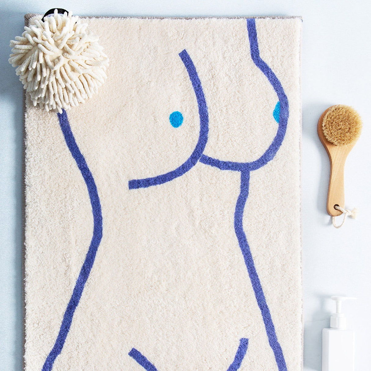 Naked Lady Fluffy Tufted Rug
