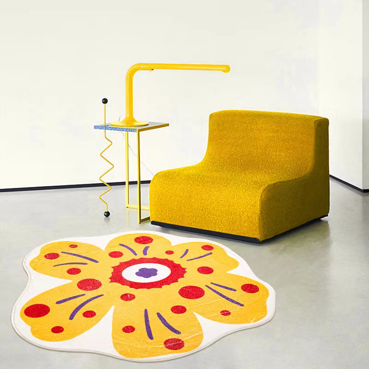 Colorful Floral Irragular Shaped Rugs