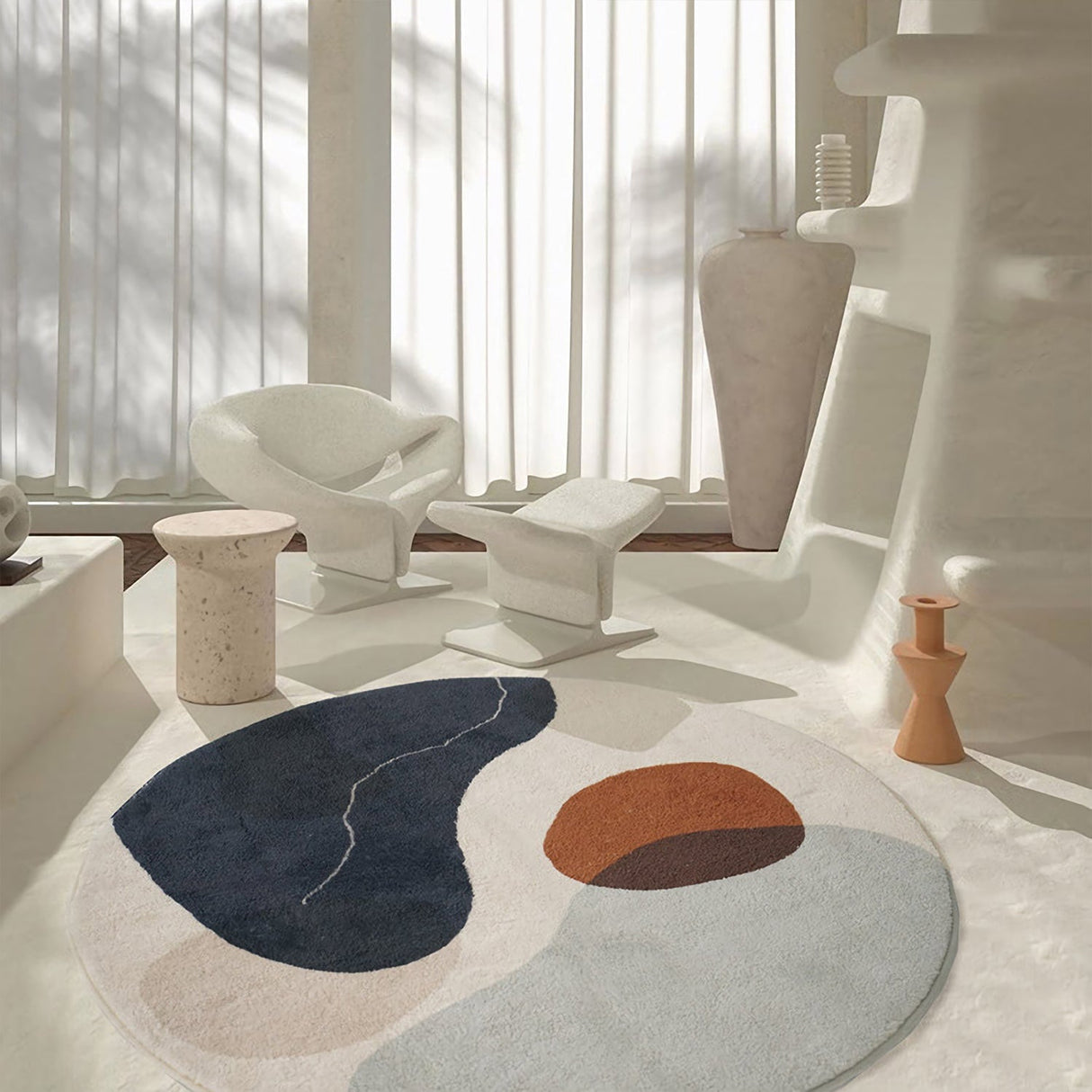 Morandi Neutral Rugs Aesthetic