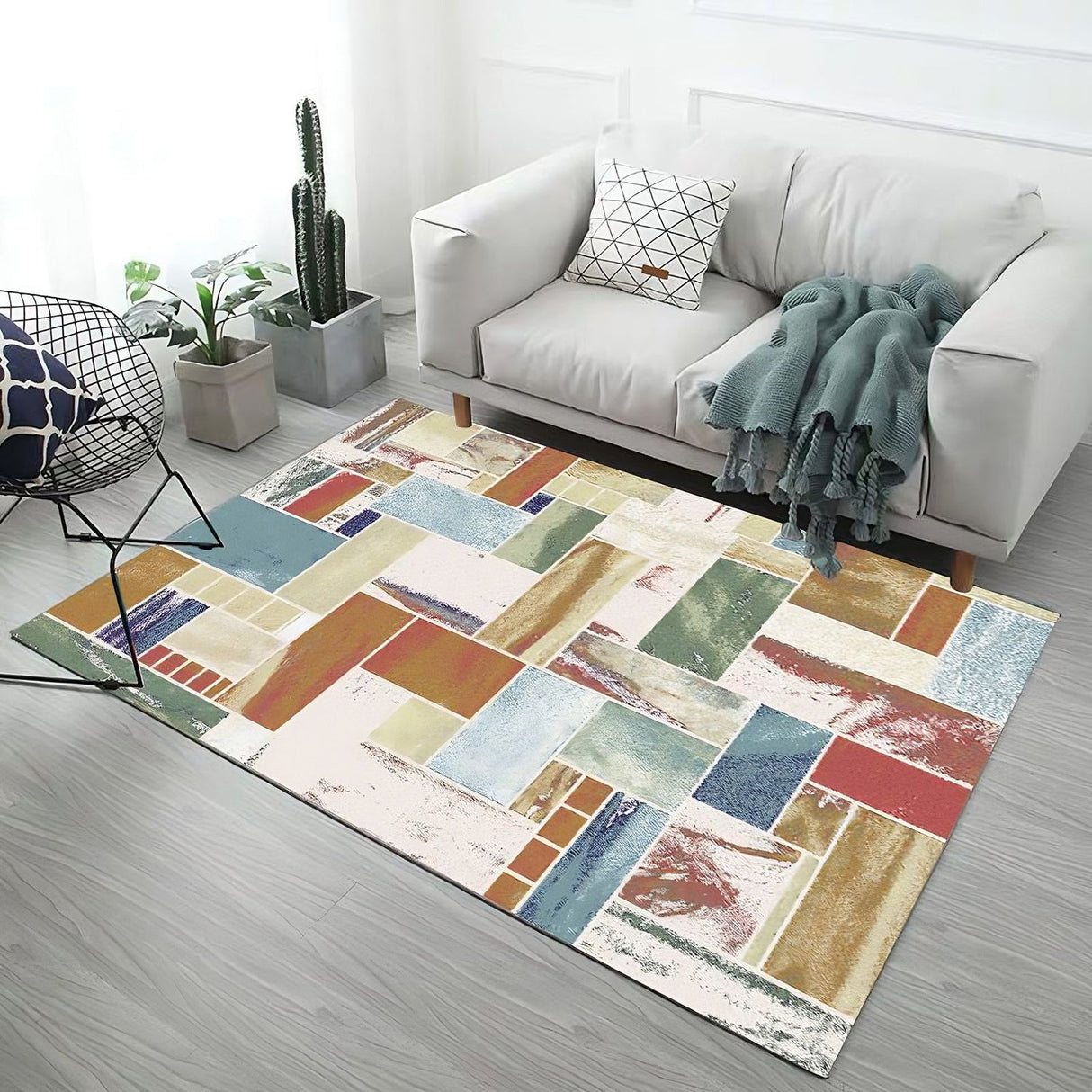Modern Abstract Geometric Rug