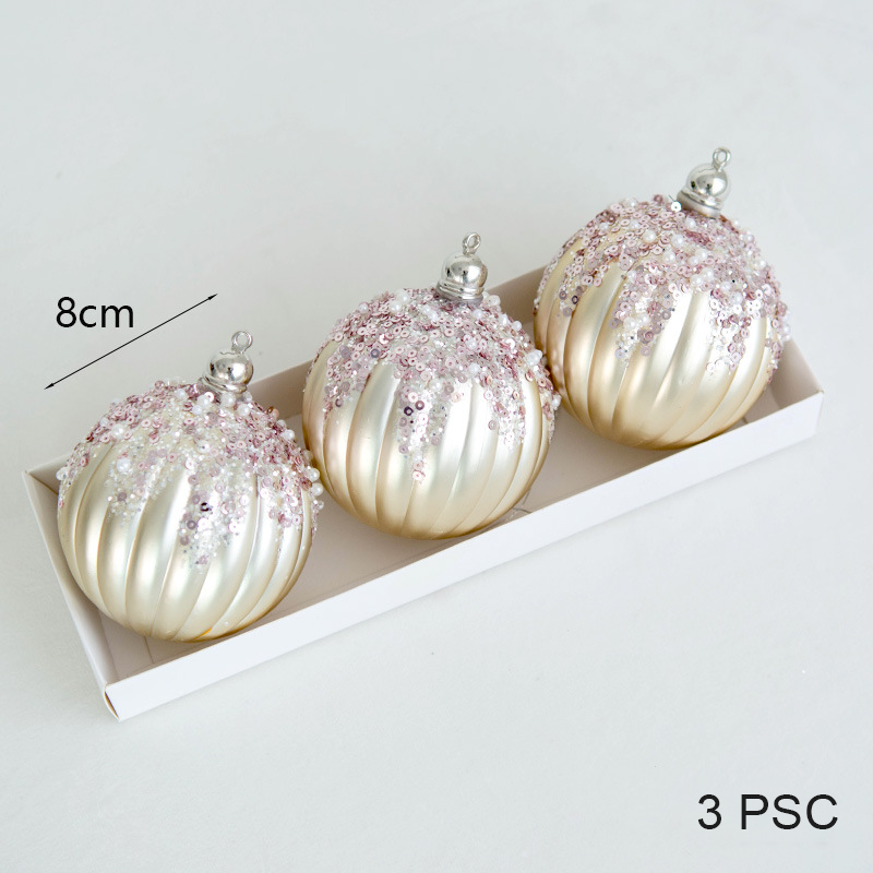 Pink And Rose Gold Christmas Ornaments