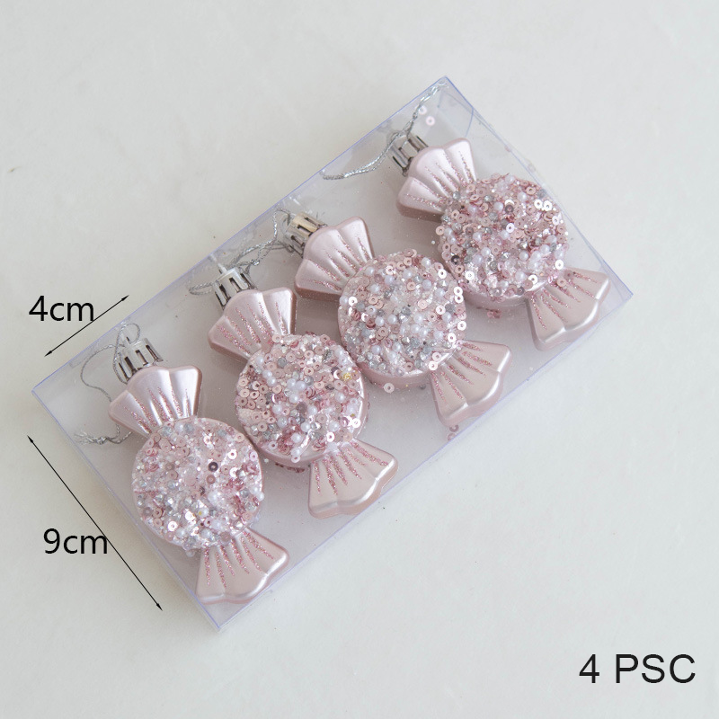 Pink And Rose Gold Christmas Ornaments