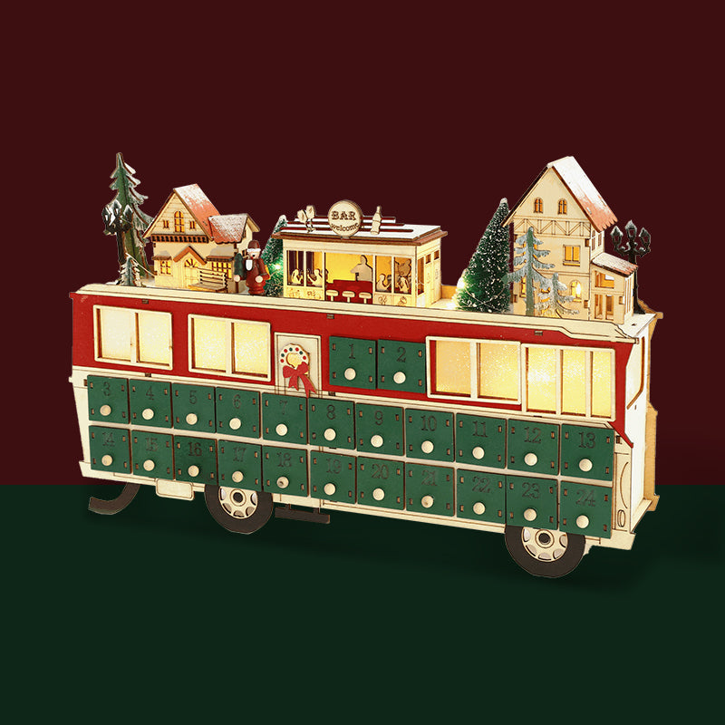 Wooden Nutcracker Christmas Advent Calendar Ornaments