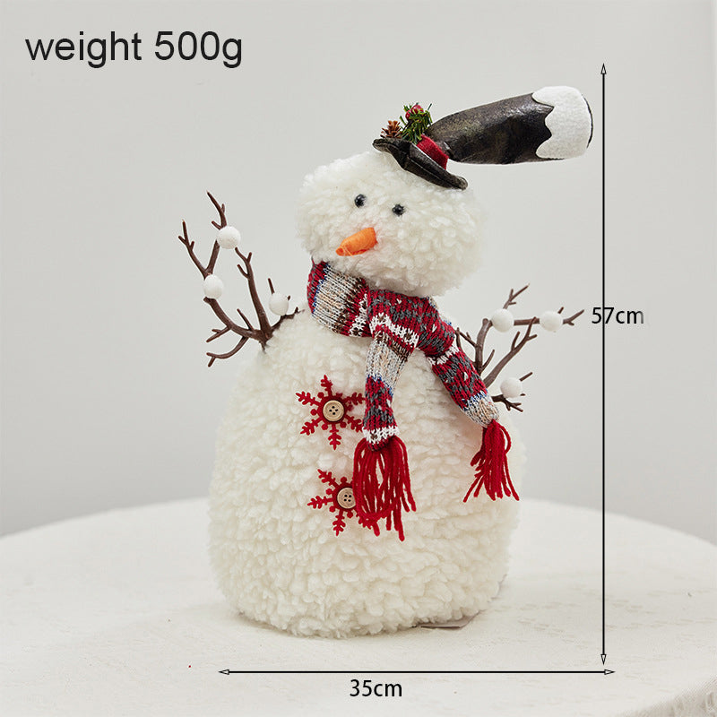 Christmas Snowman With Lighted Up Decoration