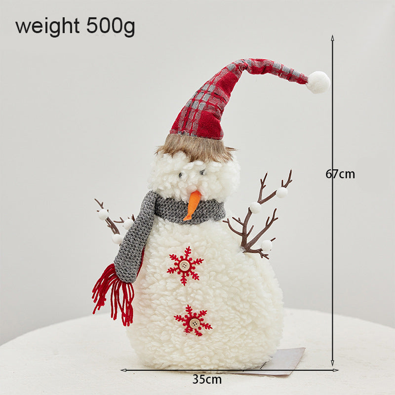 Christmas Snowman With Lighted Up Decoration