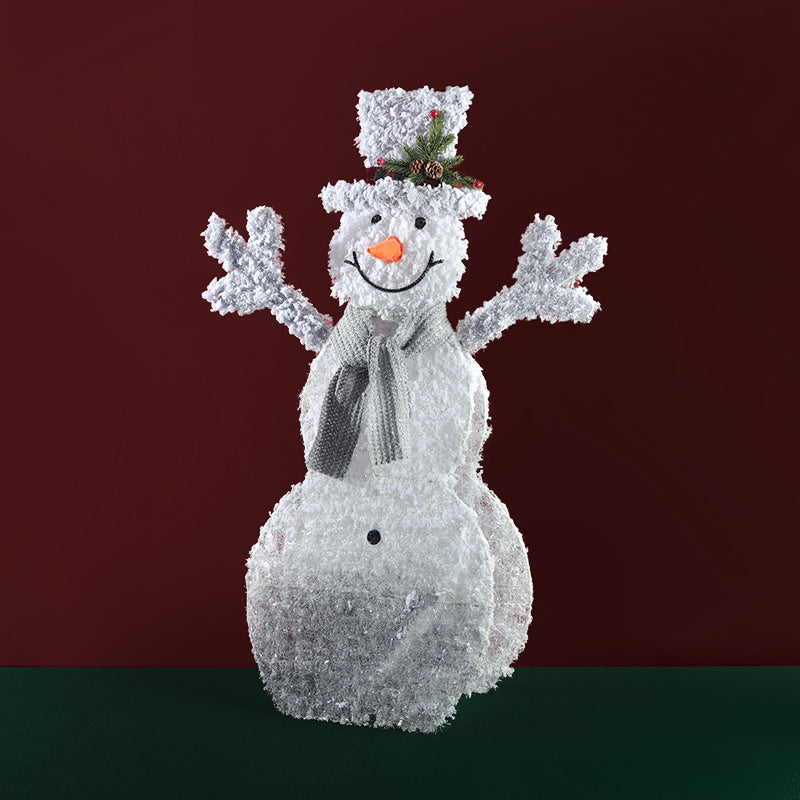Christmas Snowman With Lighted Up Decoration