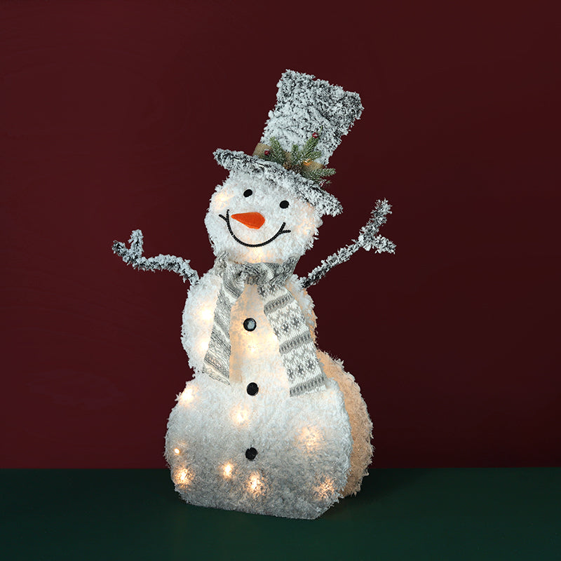 Christmas Snowman With Lighted Up Decoration