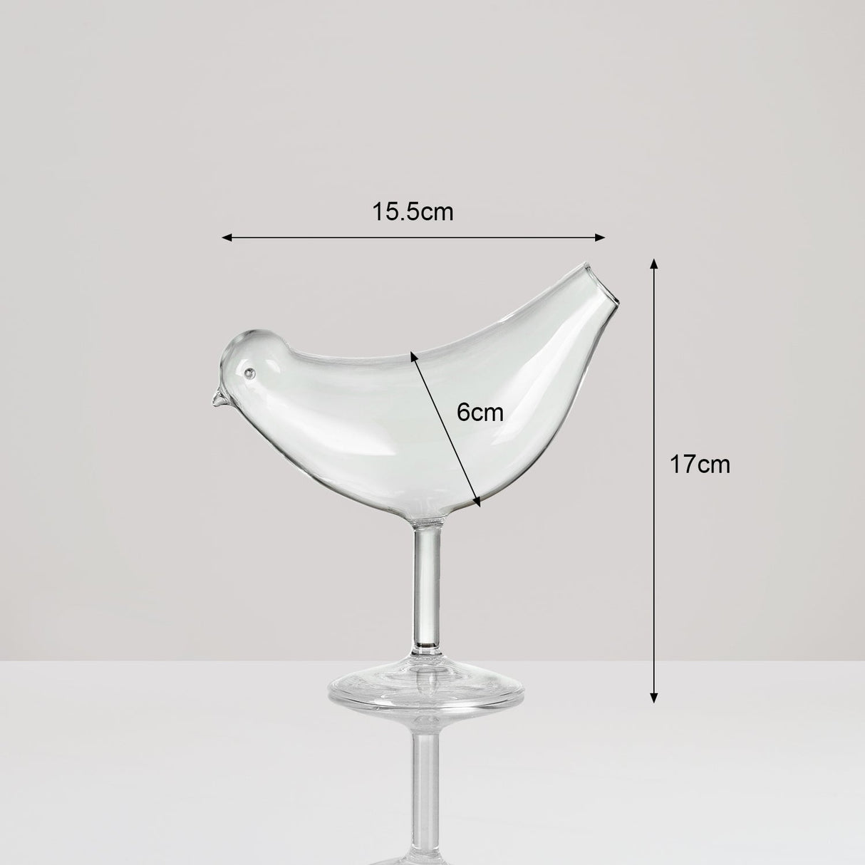 Bird Shaped Cocktail Wine Glasses Set (2 PCS)