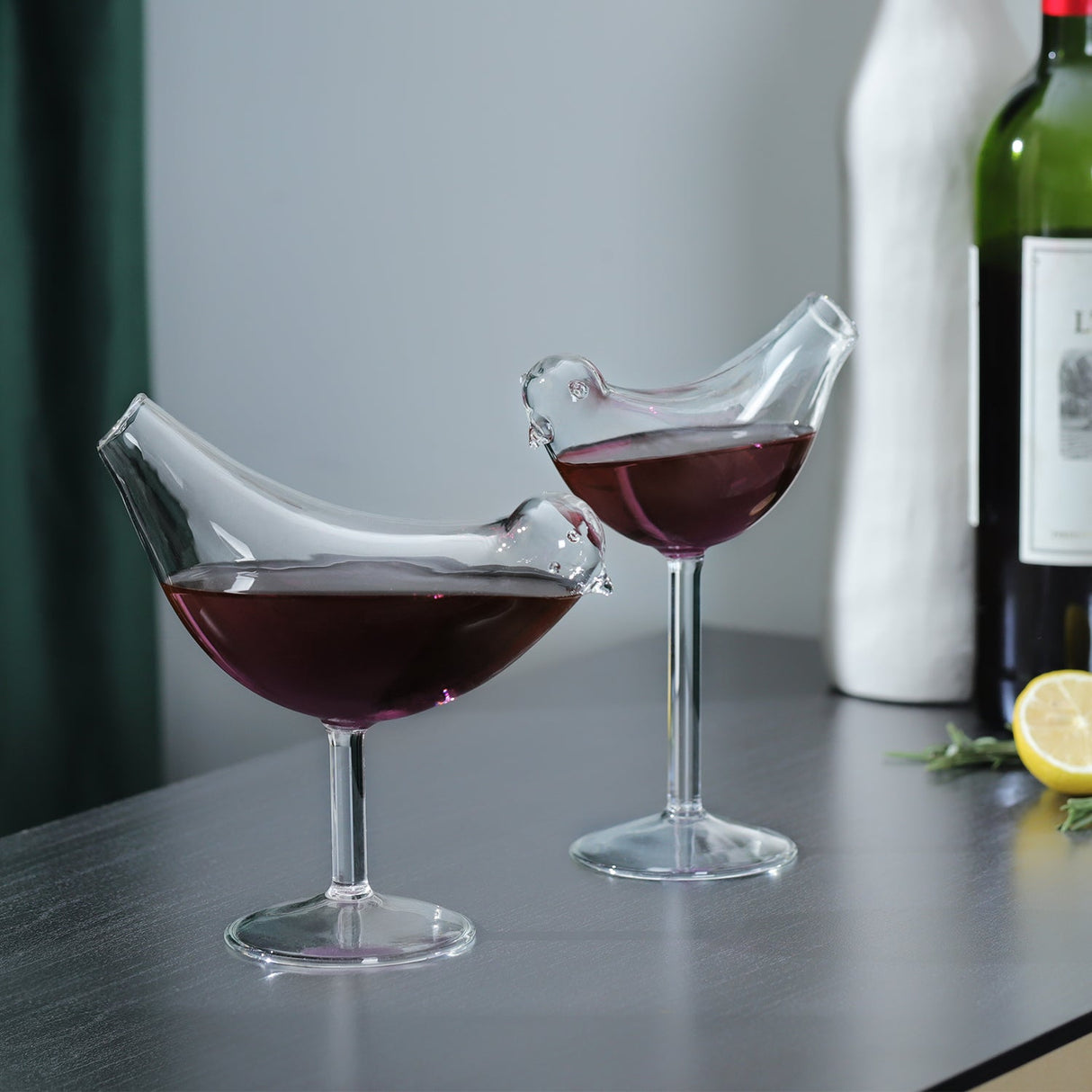 Bird Shaped Cocktail Wine Glasses Set (2 PCS)