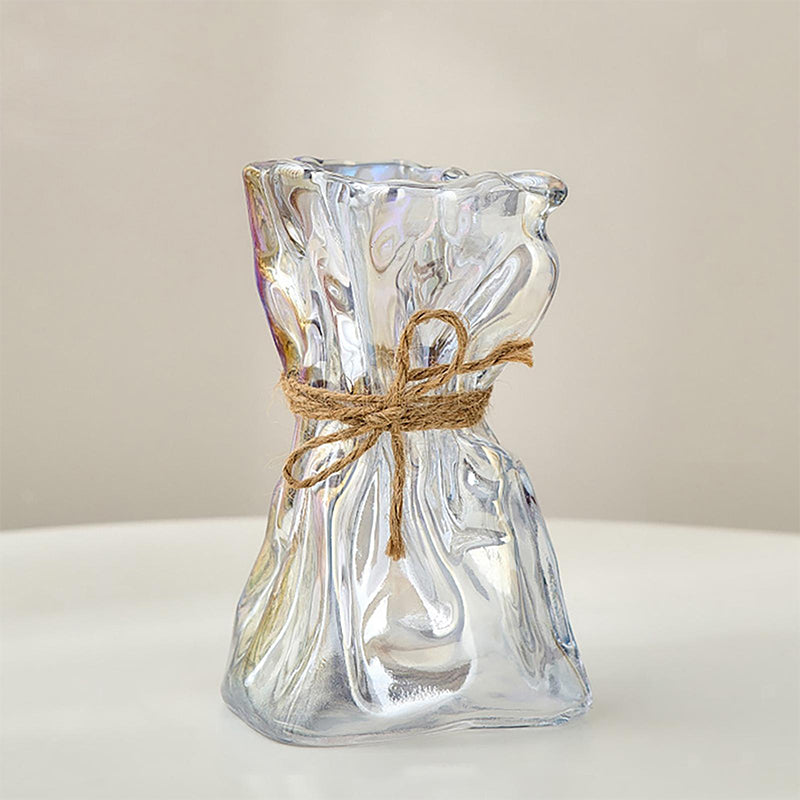 Twisted Paper Bag Glass Vase Set (2 PCS)