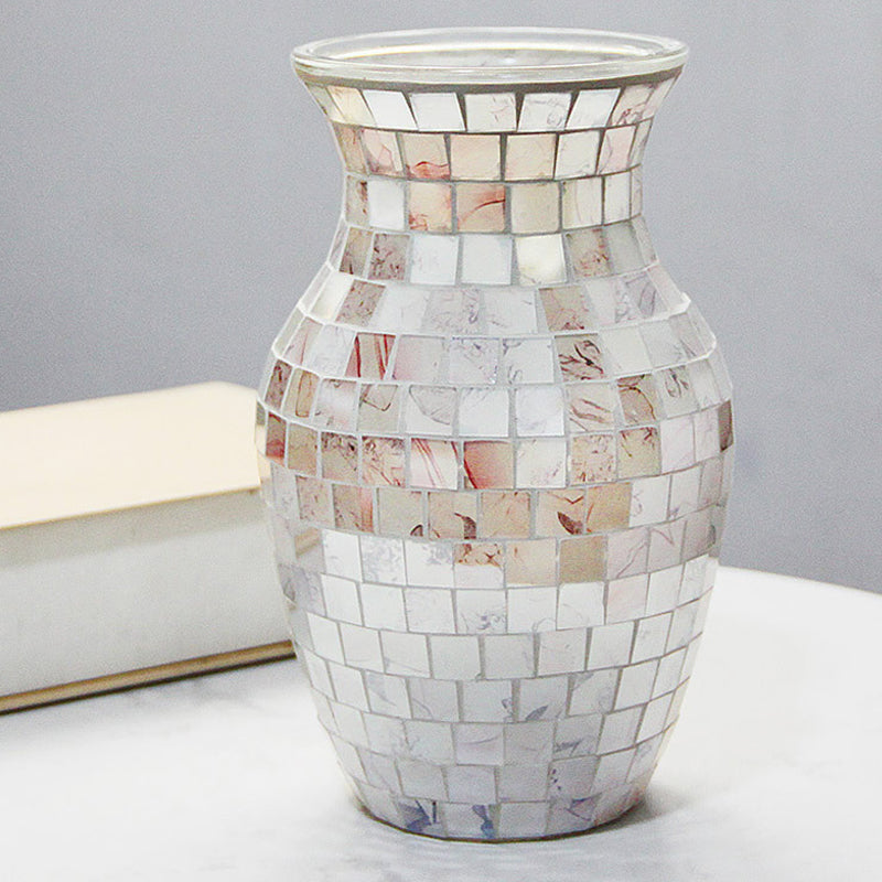 Shell Mosaic Glass Vase